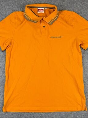 Hunziker McLaren F1 Racing Polo Shirt Men’s XXL Papaya Orange Motorsport